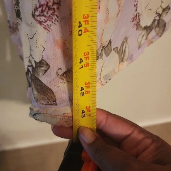 Steve Madden Long Sheer Lavender Floral Kimono Cardigan w/ Pockets One Size NWT - Picture 11 of 12